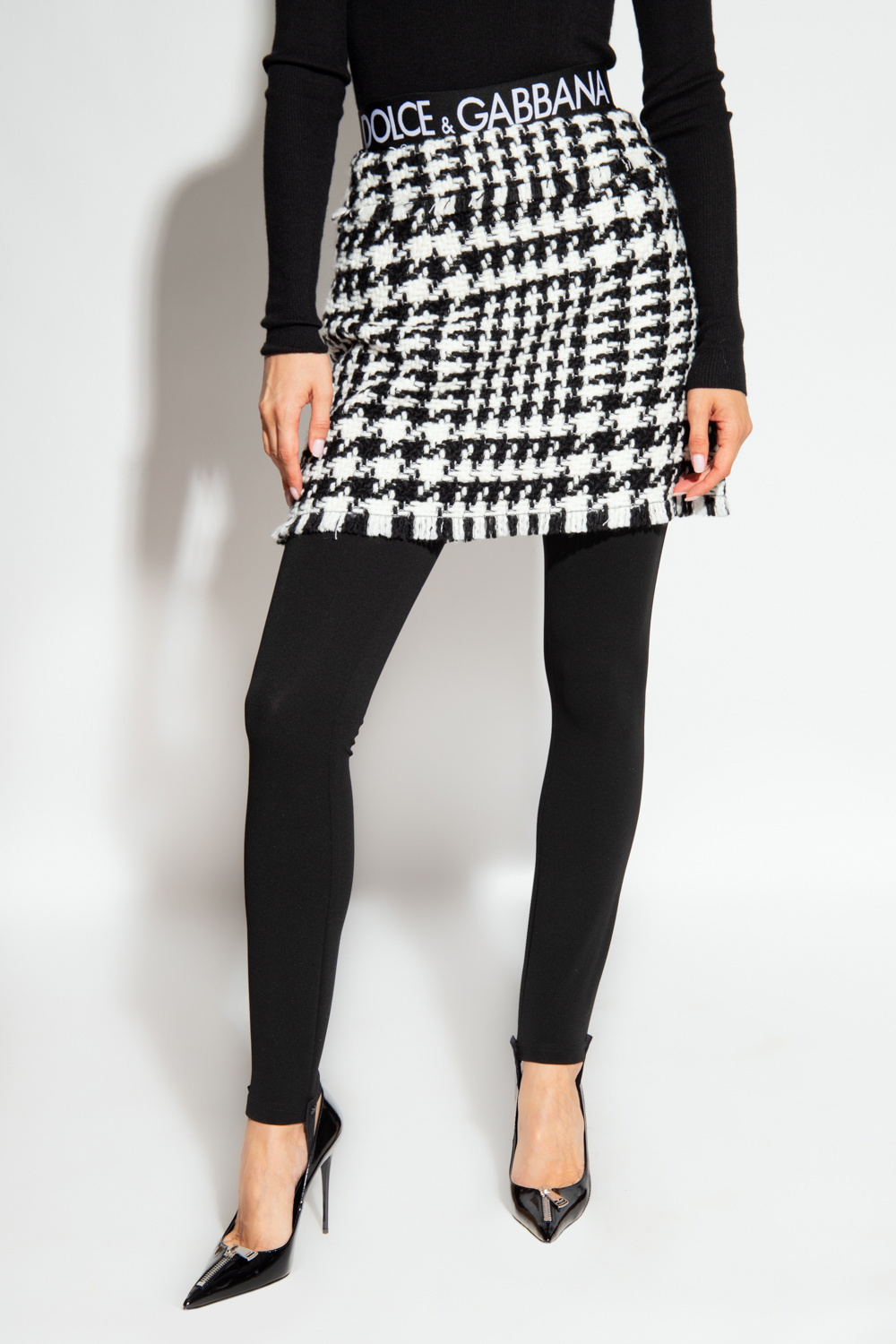 スカート DOLCE&GABBANA Tweed Flare Skirt Dolce & Gabbana Flounce detailed wool skirt | F4APRTFMME4S8030